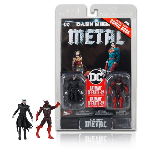 McFarlane Toys DC Page Punchers – Batman Who Laughs & Red Death 3" 2-Pack with Comic Book (Dark Nights: Metal)